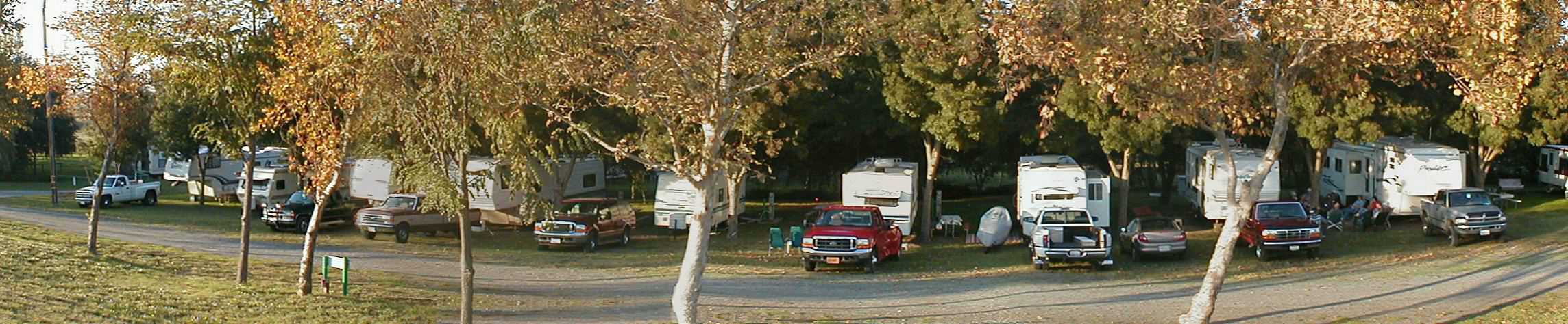 Panorama of RV Club gettgether in the Claifornia
